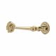 Heavy Duty Cabin Hook & Eye - 100mm Length - Polished Brass