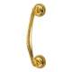 Georgian Polished Brass Rope Edge Offset Door Pull Handle - Screw Fix - 178 x 35mm
