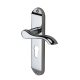 Marcus Polished Chrome Scroll Euro Lock Door Handles - Aurora Range - 183 x 42mm