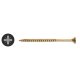II Stick Fit PoziSquare Countersunk Wood Screws - 5.0 x 100mm - Yellow Zinc - Pack of 100