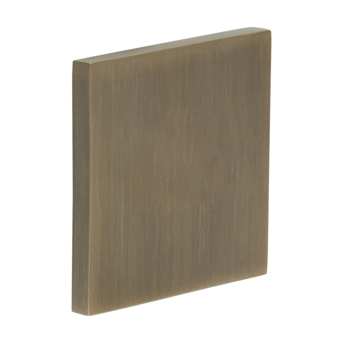 Square Escutcheon - 54 x 54mm - Blank - Antique Brass