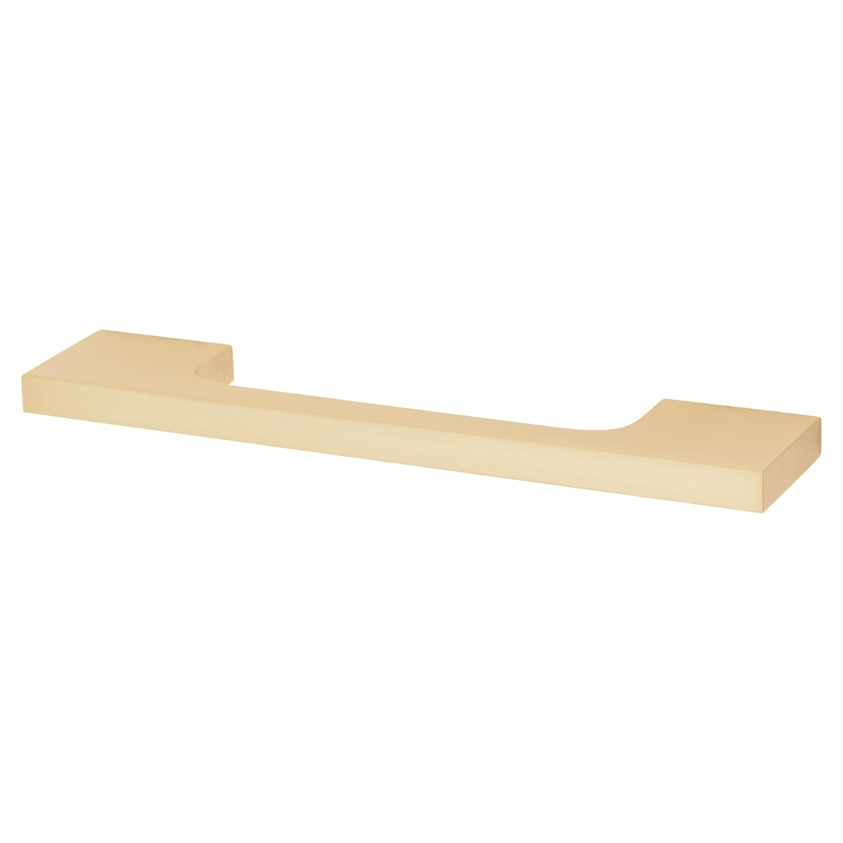 Bibury 8mm Slim D-Bar Cabinet Pull Handle - 128mm Centres - Satin Brass
