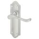 Satin Chrome Scroll Latch Door Handles - Ashmead Range - 168 x 46mm
