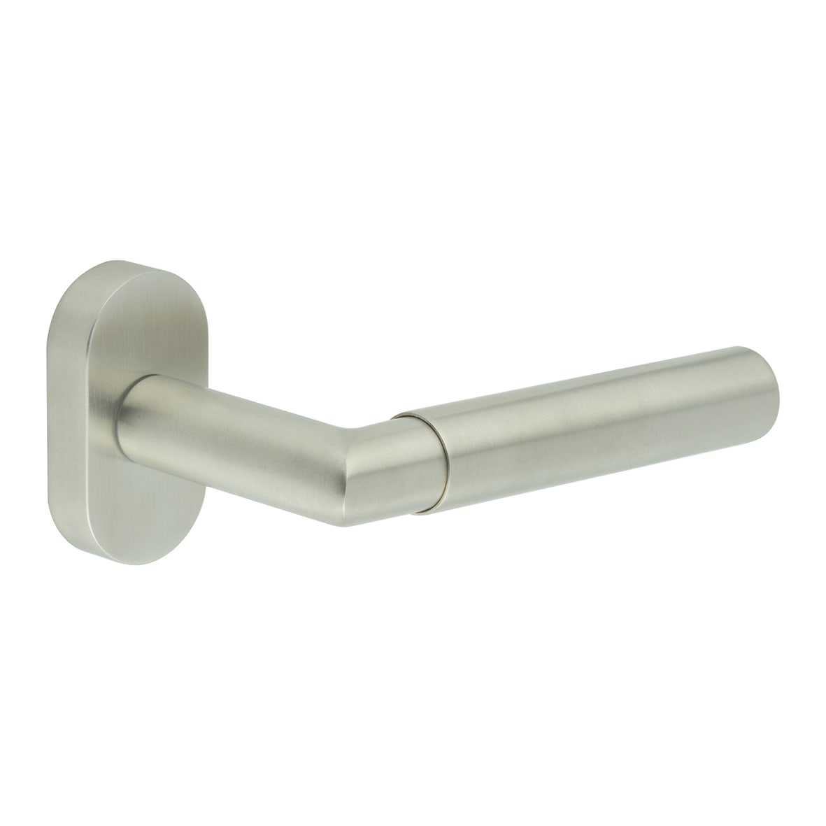 Satin Stainless Steel uPVC Multipoint Door Handles on Oval Rose - CR-102 Range