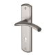 Marcus Satin Nickel Keyhole Lock Door Handles - Centaur Range - 189 x 48mm