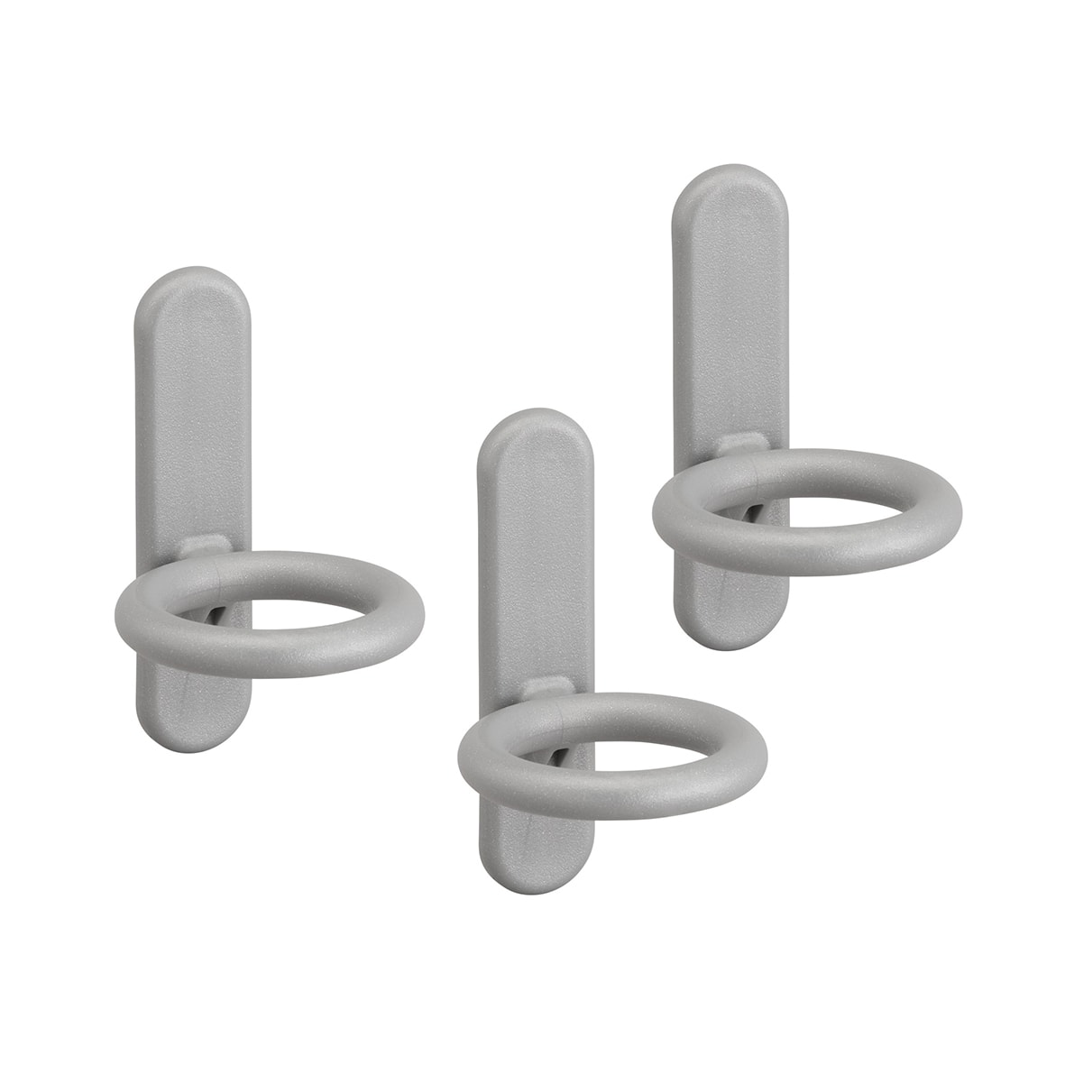 Top Track System - Circle Tool & Storage Board Hooks - 170 x 100 x 38mm - Platinum - Pack of 3