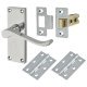 Polished Chrome Budget Scroll Latch Door Handles Pack