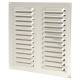 Hooded Louvre Vent - 242 x 242mm - 11919mm² Free Air Flow - Polished Stainless Steel
