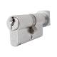 10 Pin 70mm Euro Thumbturn Cylinder - 35mm Turn + 35mm - Satin Chrome - Keyed to Differ