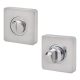 Square Bathroom Turn & Release - 52mm Diameter - Polished Chrome
