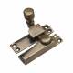 Heavy Duty Straight Quadrant Arm Sash Window Fastener - 70 x 19mm - Antique Brass