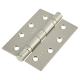 Twin Ball Bearing Steel Grade 11 Butt Fire Door Hinge - 102 x 76 x 2.7mm - Satin Nickel - Pair