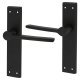 Matt Black Latch Door Handles - Farley Range - 200 x 42mm