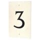 Limestone Screw Fix Door Numeral - 3 - 140 x 90mm - Natural Limestone