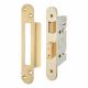 Architectural Bolt Through Bathroom Lock - 65mm Case - 44mm Backset - Radius - PVD Brass
