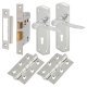 Polished Chrome 3 Lever Sashlock Door Handles Pack - Rome Range