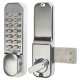 Surface Deadbolt Push Button Code Lock - Satin Chrome