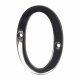 76mm Screw Fix Door Numeral - 0 - Black Nickel