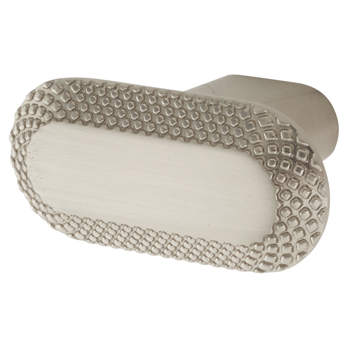 Morley Bobbled Oval Cabinet Knob - 40 x 27mm - Satin Nickel