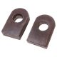 Gate Eye to Weld with Straight End Base - 22mm Pin - Self Colour Steel - Pair