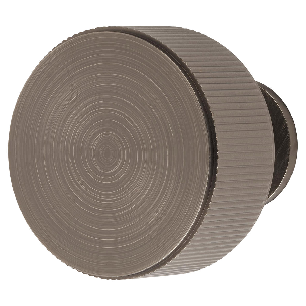 Lines Radio Round Cabinet Knob - 35mm Diameter - Anthracite Grey