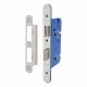 Architectural DIN Bathroom Lock - 85mm Case - 60mm Backset - Radius - Pol Stainless Steel