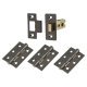 Tubular Latch Pack - 57mm Backset - 3 x Fire Rated Ball Bearing Hinges - Black Nickel