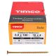 Solo Chippy Pozi Countersunk Wood Screws - 5.0 x 100mm - Yellow Zinc - Pack of 100