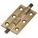 Solid Drawn Finial Butt Cabinet Hinge - 50 x 28 x 1.45mm - Antique Brass - Pair