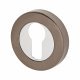 Escutcheon - 52mm Diameter - Euro - Polished Chrome / Black Nickel