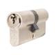 1 Star 6 Pin Kitemarked 70mm Euro Double Cylinder - 35 + 35mm - Pol Nickel - Keyed Alike - Pair