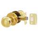 Polished Brass Bala Hotel Passage Mortice Door Knobset - 65mm Rose Diameter