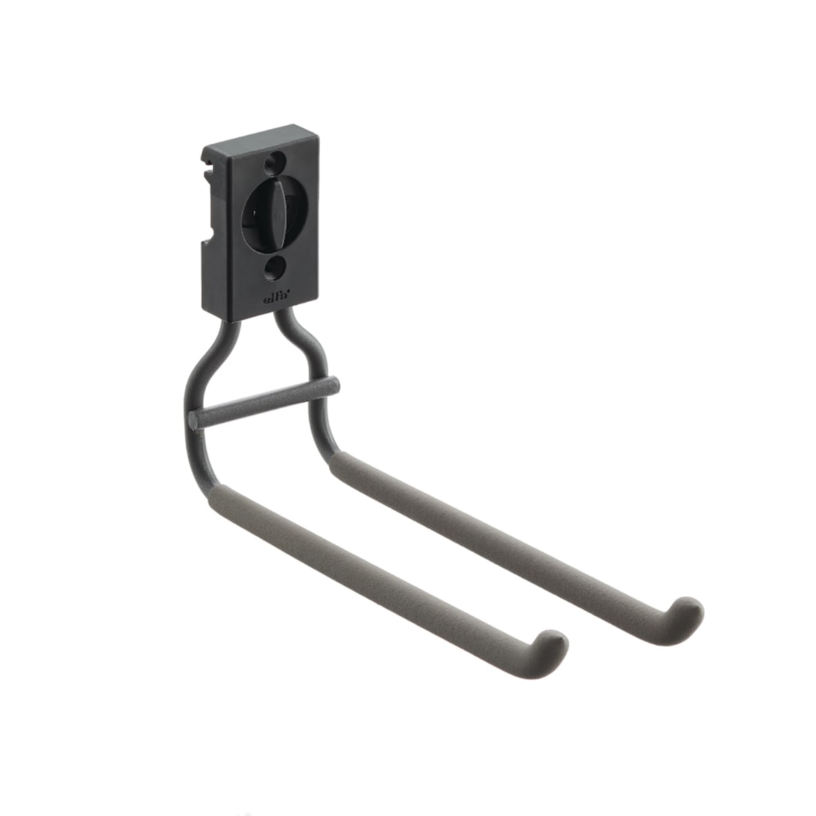 Garage+ Storage Top Track System - Double Straight Hook for Storage Track - Matt Grey