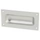 Rectangular Flush Cabinet Pull Handle - 90 x 43mm - Satin Aluminium