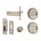 Round Flush Handle Set with Latch - Stainless Steel Grade 304 - Satin Stainless Steel