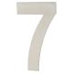 100mm Concealed Screw Fix Door Numeral - 7 - Satin Stainless Steel