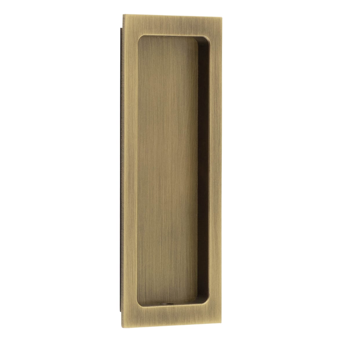 Rectangular Flush Pull Handle - 150 x 55mm - Antique Brass