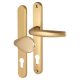 77G/3830N/1530 Gold uPVC Multipoint Lever/Pad Door Handles - 92/62mm c/c - Atlanta Range