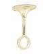25mm Hanging Rail Centre Bracket - Polished Brass