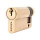 5 Pin 51mm Euro Single Cylinder - 40 + 11mm - Polished Brass - Keyed to Differ
