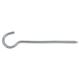 Ceiling Hooks to Screw - 125mm Length - Zinc Plated - Pack of 10