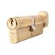 1 Star 6 Pin Kitemarked 90mm Euro Thumbturn Cylinder - 45mm Turn + 45mm - Polished Brass