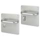 Satin Aluminium 20mm Return to Door Bathroom Door Handles - 160 x 160mm - LH