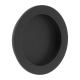 Round Flush Pull Handle - 75mm Diameter - Black
