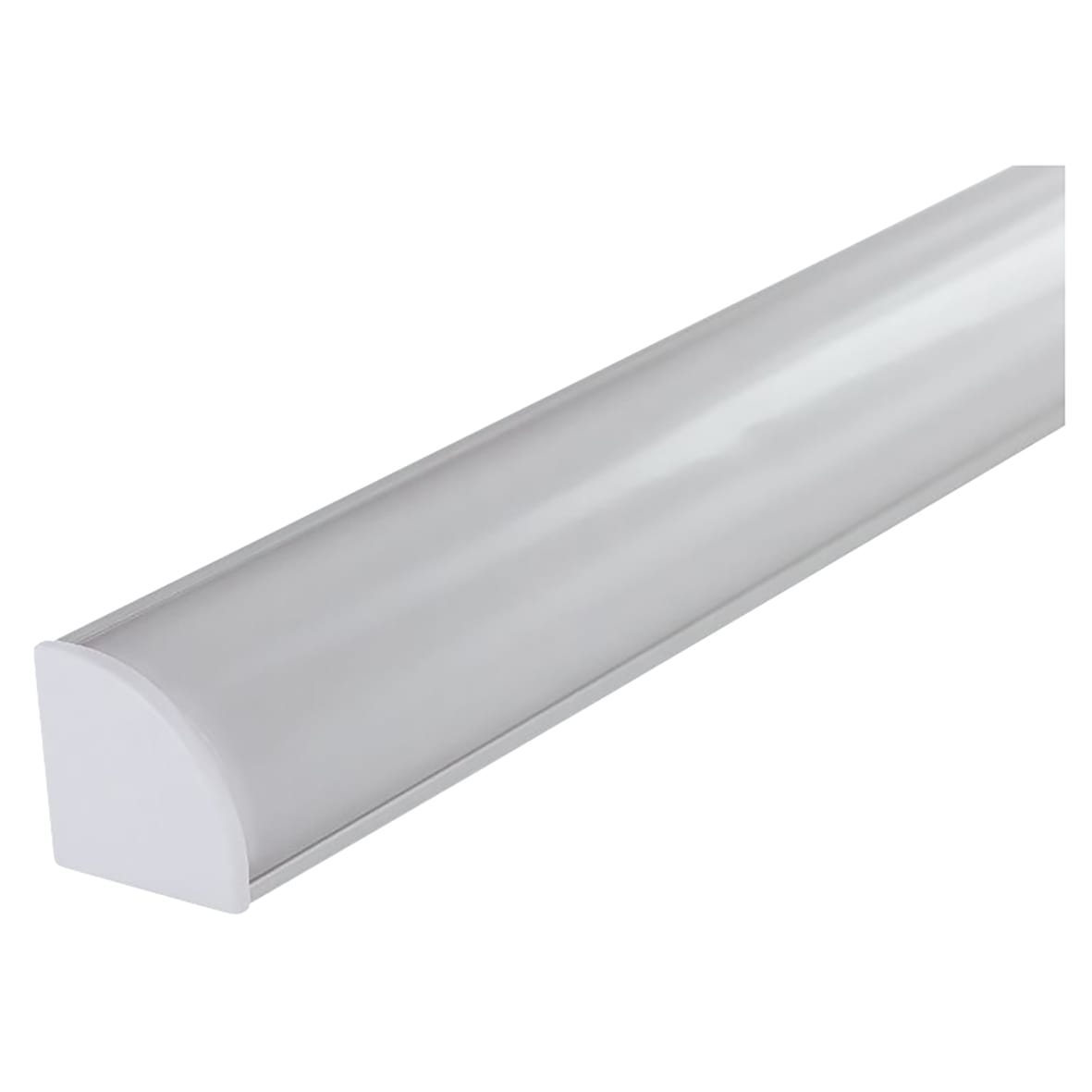LED Corner Surface Profile with Frosted Diffuser for LED Strip Light - 2000mm - Aluminium