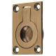Rectangular Flush Ring Cabinet Pull Handle - 38 x 27mm - Antique Brass