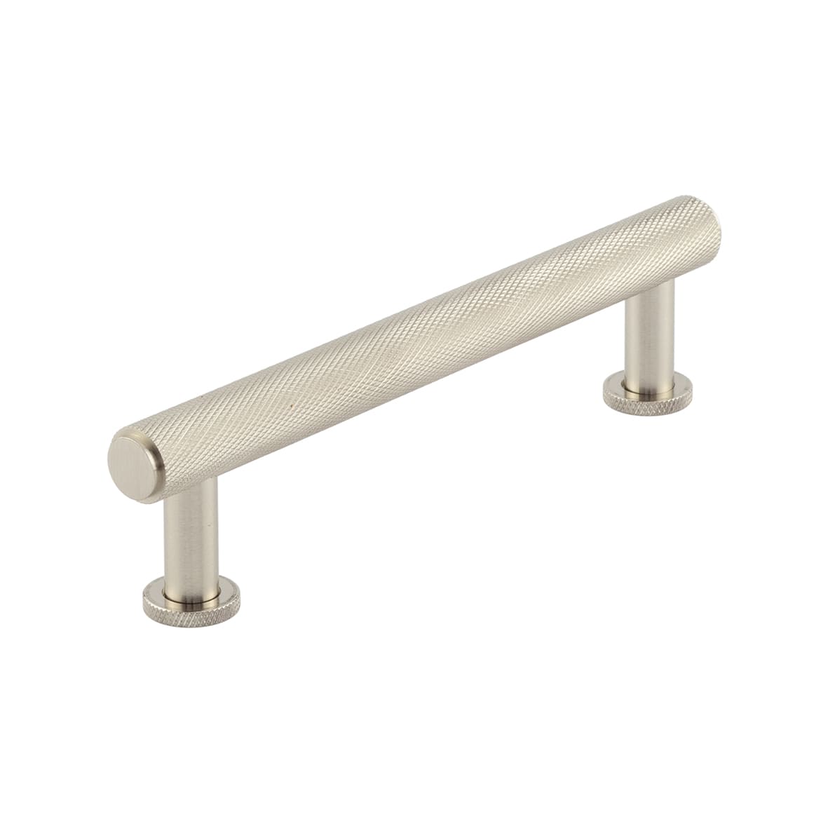 Piccadilly 15mm Knurled T-Bar Cabinet Pull Handle - 128mm c/c - Satin Nickel