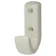 Nylon Single Coat Hook Face Fix - 62 x 20 x 35mm - Diamond White
