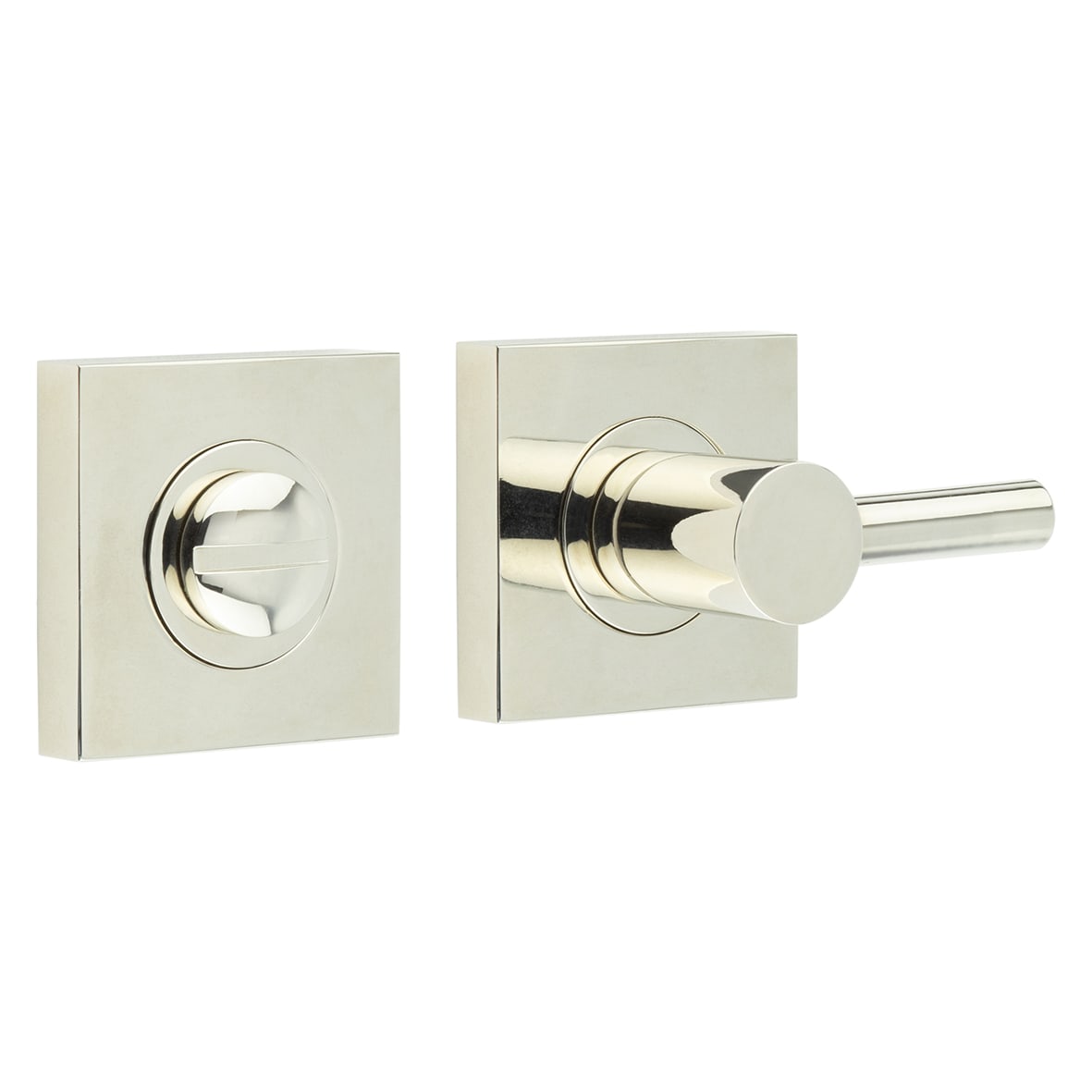 Easy Turn & Release with Square Plain Rose - 54 x 54mm - Polished Nickel