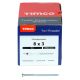 Twin Threaded Pozi Countersunk Wood Screws - 8 x 3" - Zinc Plated - Pack of 200